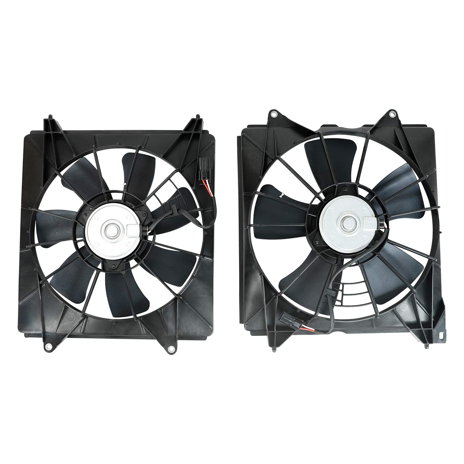 2-Pack AC Cooling Radiator Fan Assembly Left & Right Set Compatible with 2008-2012 Honda Accord 2.4L - OEM #HO3113123 611130 621-357 - Perfect for AC Repair & Engine Cooling System Maintenance