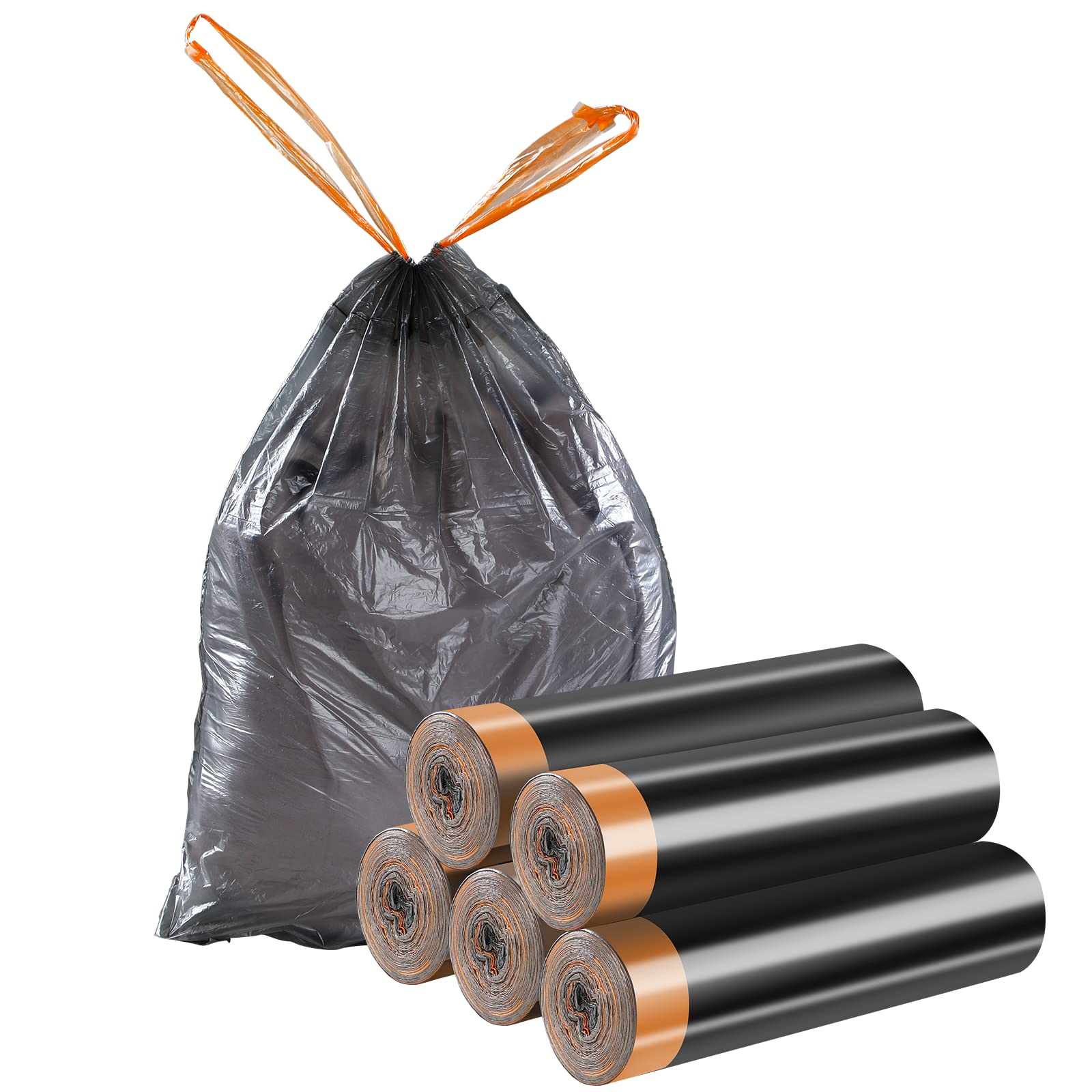 JOYBOS 4 Gallon Small Drawstring Trash Bags - 75 Count Bathroom Garbage Can Liners for Kitchen, Office & Home Use