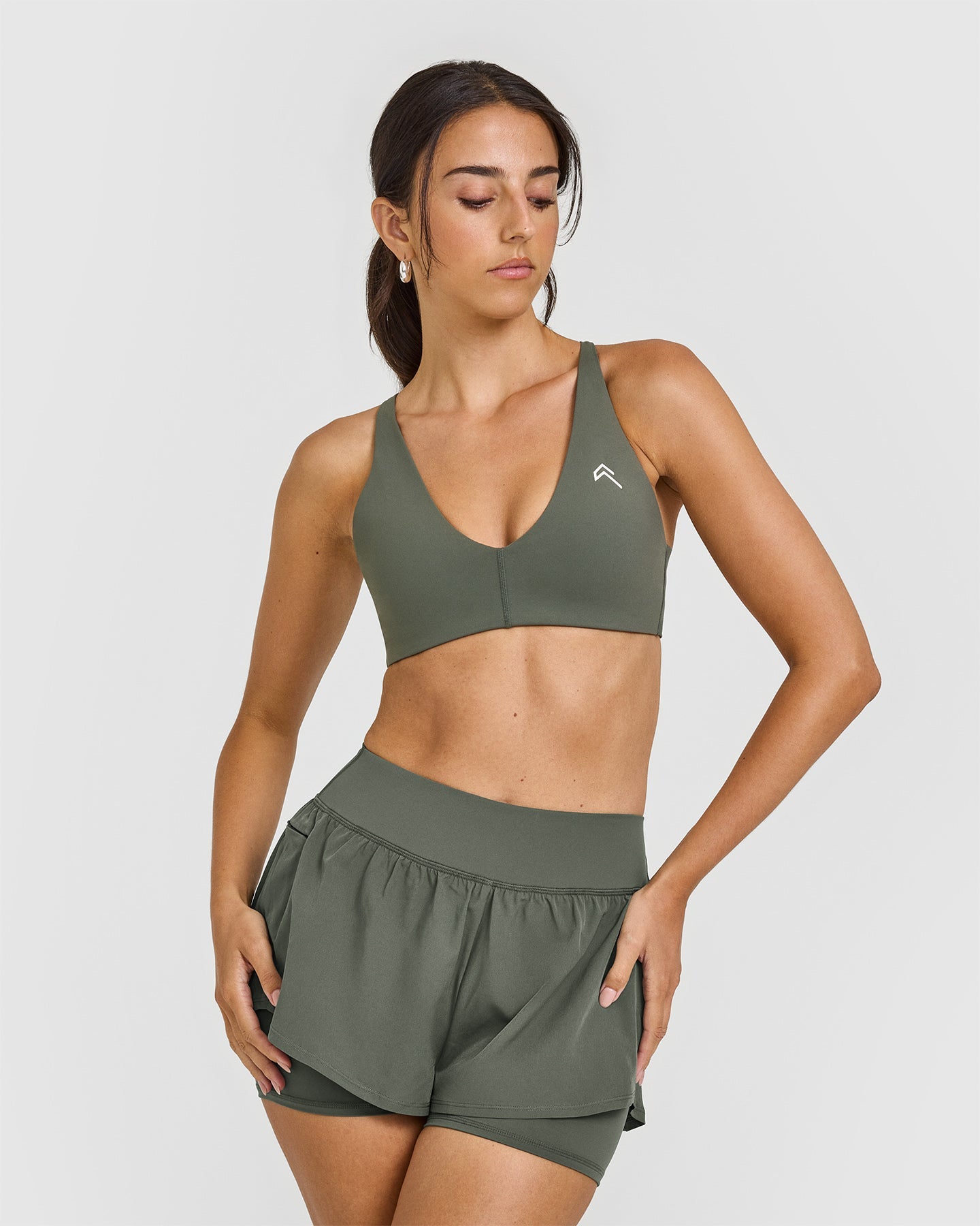 Seamless Wireless Micro Bralette - Dark Khaki for Comfort & Support | Perfect for Yoga, Lounge & Everyday Wear