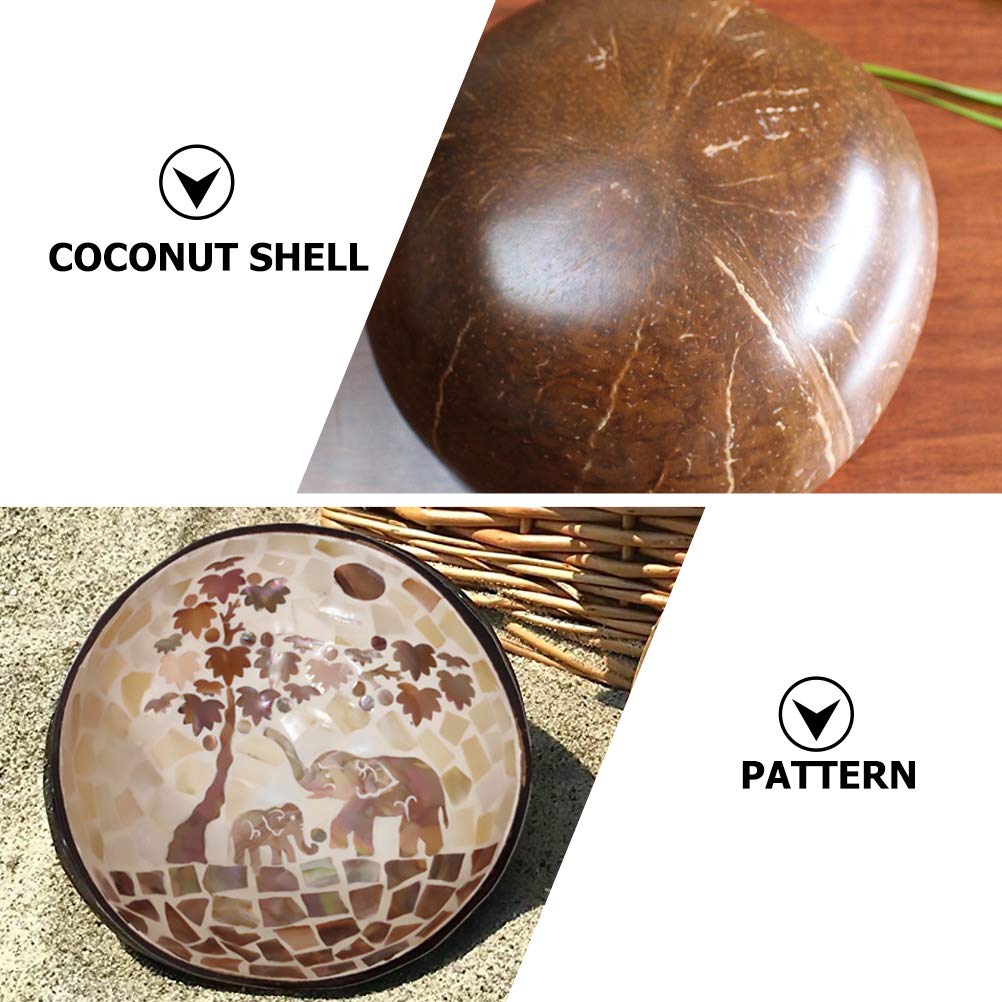 BESPORTBLE Natural Coconut Shell Bowl - Eco-Friendly Snack Storage Container for Candy, Nuts, Fruits - Perfect for Kitchen, Dining, Party Serving (1 Piece)