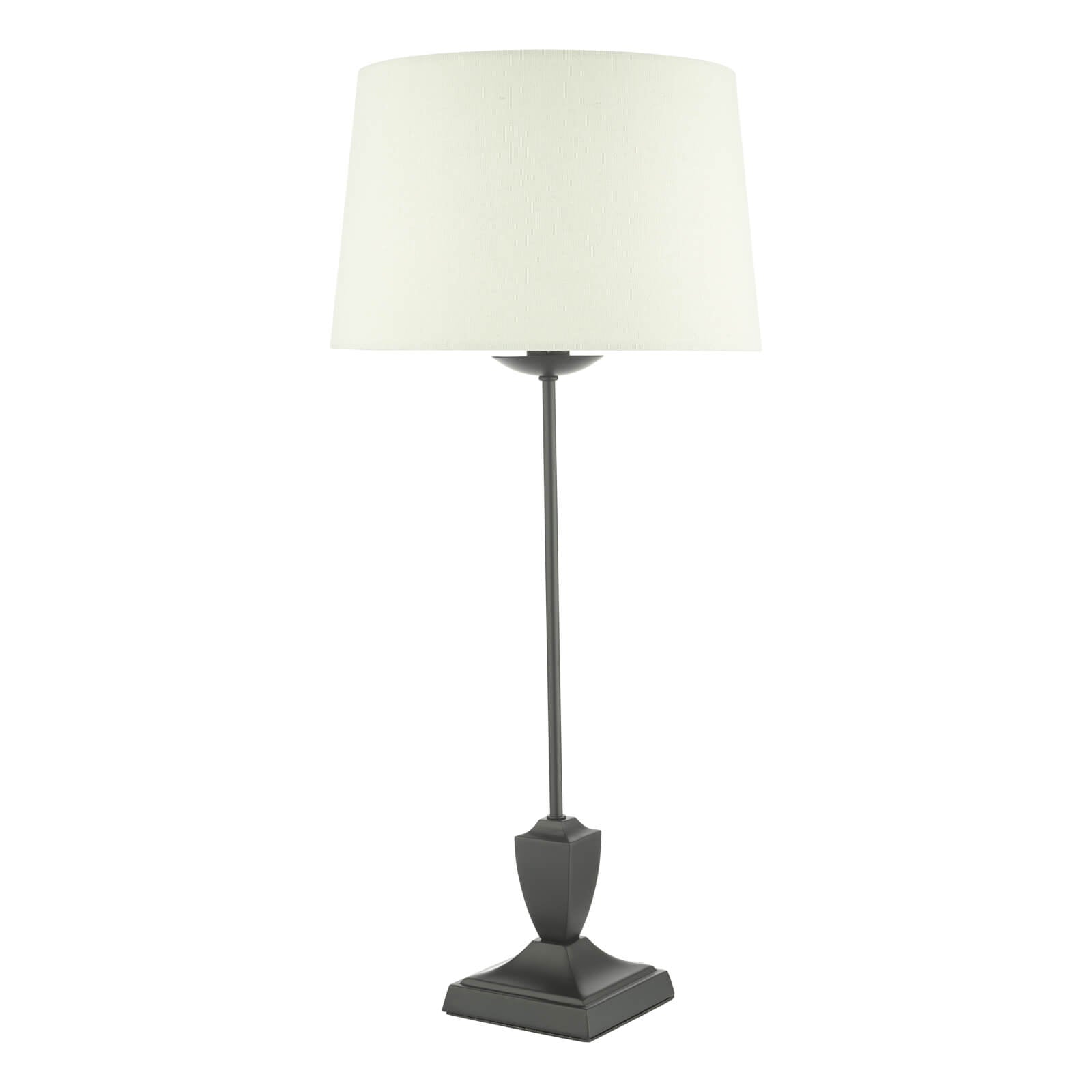 Bessa Table Lamp with Satin Black Base - E14 Socket, Modern Bedside Lighting for Bedroom, Living Room, or Office Desk