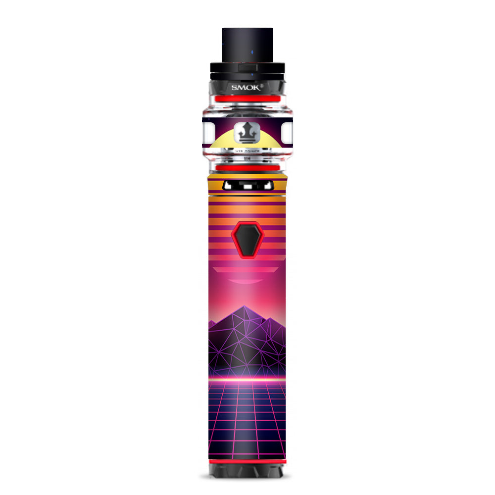 80S Techno Sunset Smok Stick Prince Vape Skin - Protective Cover for Smok Stick Prince Vape Mod - Perfect for Nightclubs, Concerts & Vape Enthusiasts