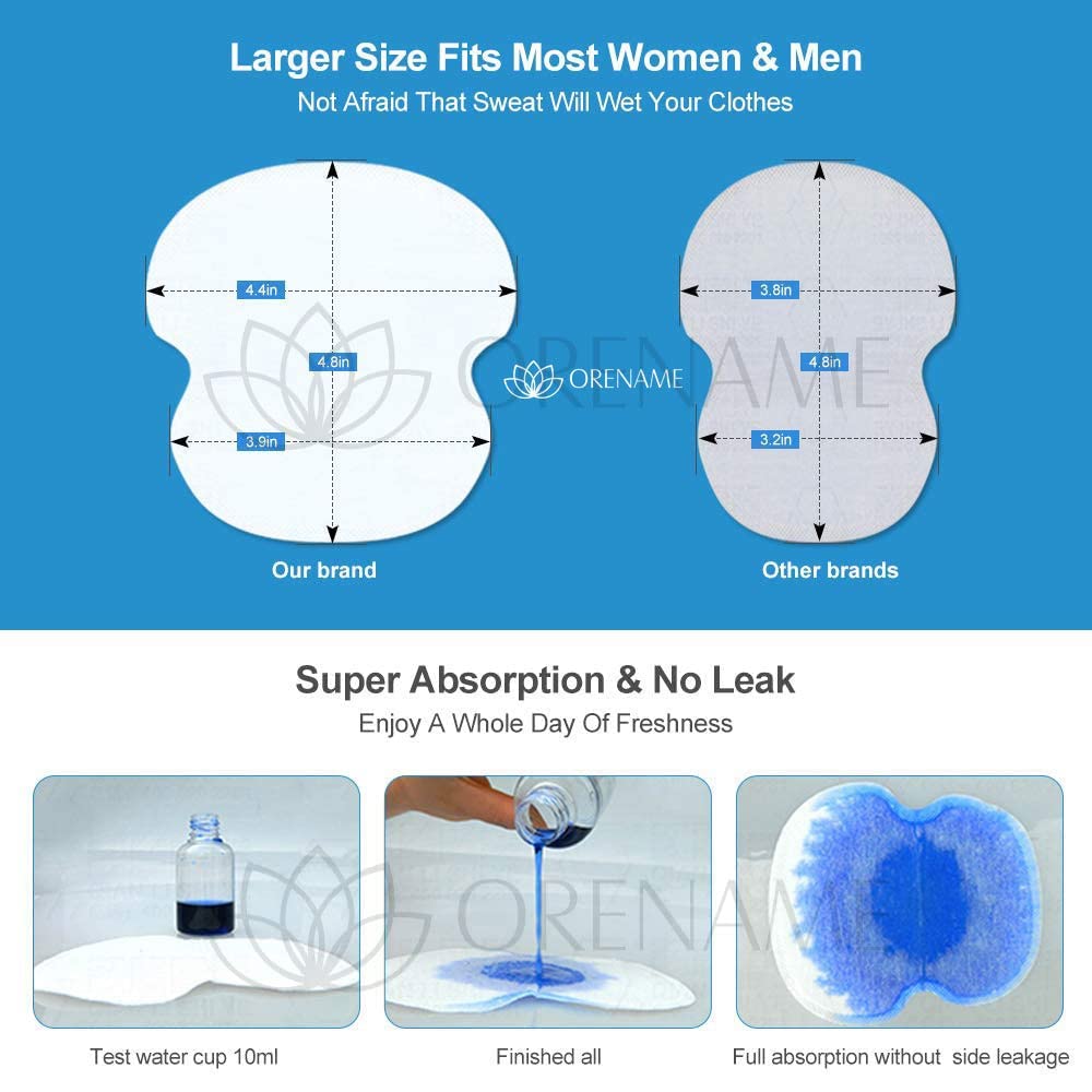Disposable Underarm Sweat Pads for Women & Men - 100% Cotton, Hypoallergenic, Highly Absorbent & Odor Control (14 Pads/Pack) - Perfect for Workouts, Office Wear & Daily Comfort