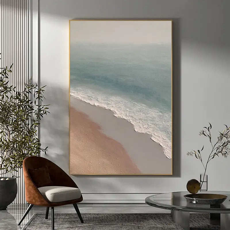 Ocean and Sky Painting #OS 019 - Handmade Canvas Wall Art for Home & Office Decor - Perfect for Living Room, Bedroom or Office