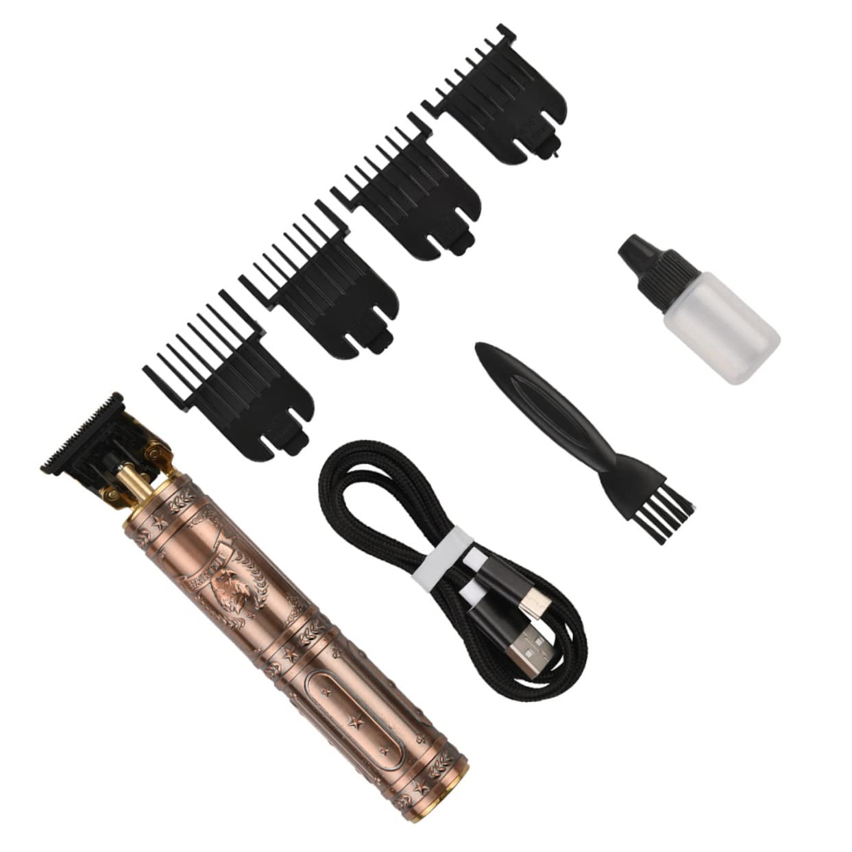 Beavorty Electric Body Shaver for Men - Professional Body Trimmer & Grooming Kit with Guide Combs, Barber Clippers for Precise Hair Cutting (Red) - Perfect for Home Grooming, Beard Trimming & Body Hair Maintenance