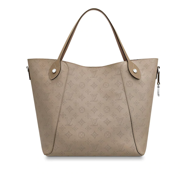 Authentic Louis Vuitton Hina MM Mahina Leather Handbag in Galet - Elegant Crossbody Tote for Women, Perfect for Work, Travel & Everyday Luxury