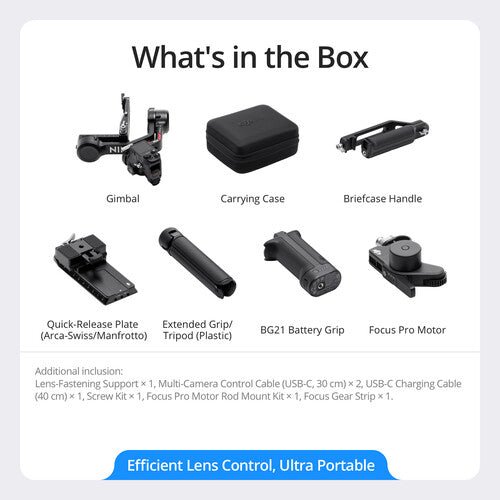 DJI RS 4 Combo 3-Axis Gimbal Stabilizer for Mirrorless & DSLR Cameras - Professional Video Stabilization for Vlogging, Filmmaking & Content Creation