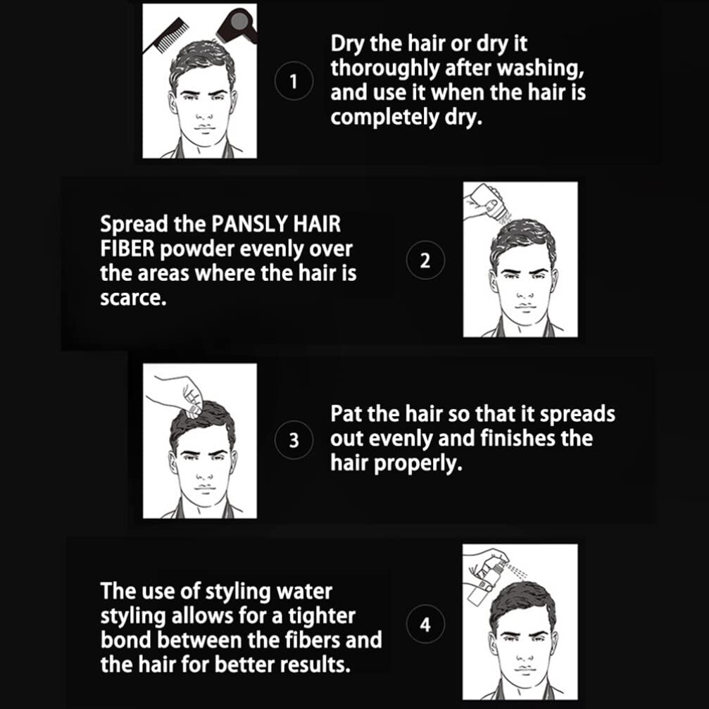 1PC Black Hair Loss Concealer & Thickening Fibers for Thinning Hair - Natural-Looking Hair Building Fibers, Nail & Cord Concealer - Perfect for Daily Use, Special Occasions & Confidence Boost