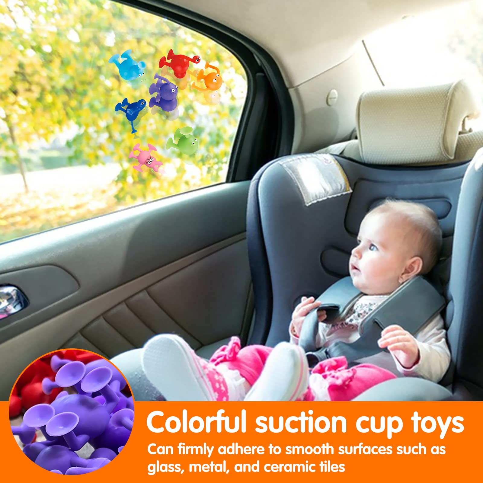 16-Piece Silicone Bath Toy Set for Kids - Sensory Suction Cup Toys for Toddlers Ages 3-7, Stress Relief & Travel Toys for Boys & Girls - Perfect for Bathtime, Parties & Interactive Play