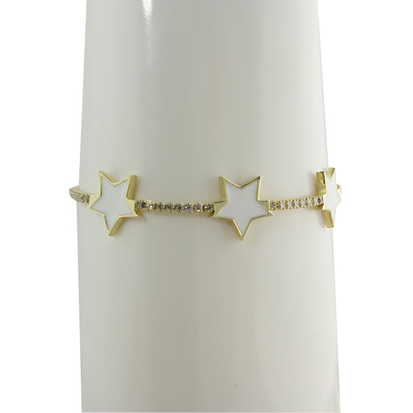 Enamel Star Bracelet for Women - Elegant & Dainty Charm Bracelet for Everyday Wear, Gift Giving & Special Occasions