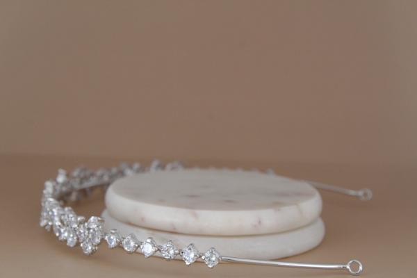 ALIX Rose Gold Wedding Headband with Swarovski Crystals - Elegant Bridal Tiara for Weddings, Prom, and Special Occasions