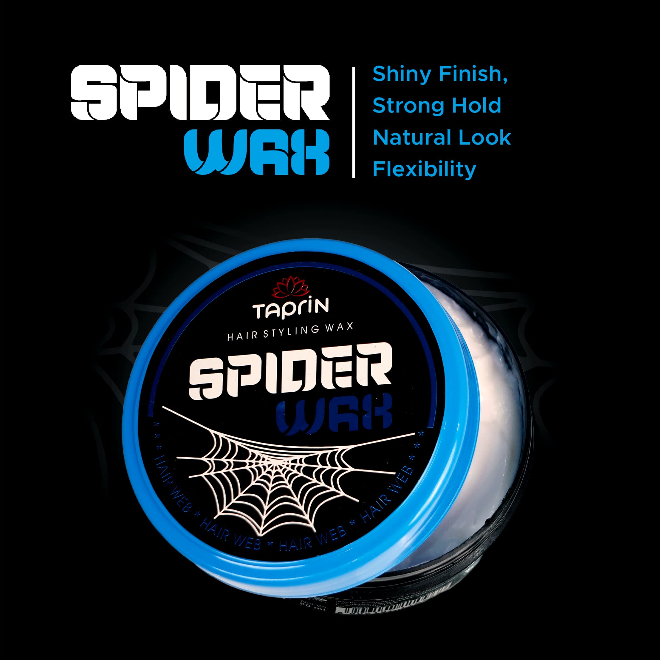 Taprin Hair Styling Spider Wax 80g - Matte Finish Strong Hold Hair Wax for Men | Perfect for Spikes, Textured & Messy Hairstyles | Salon-Quality Styling at Home