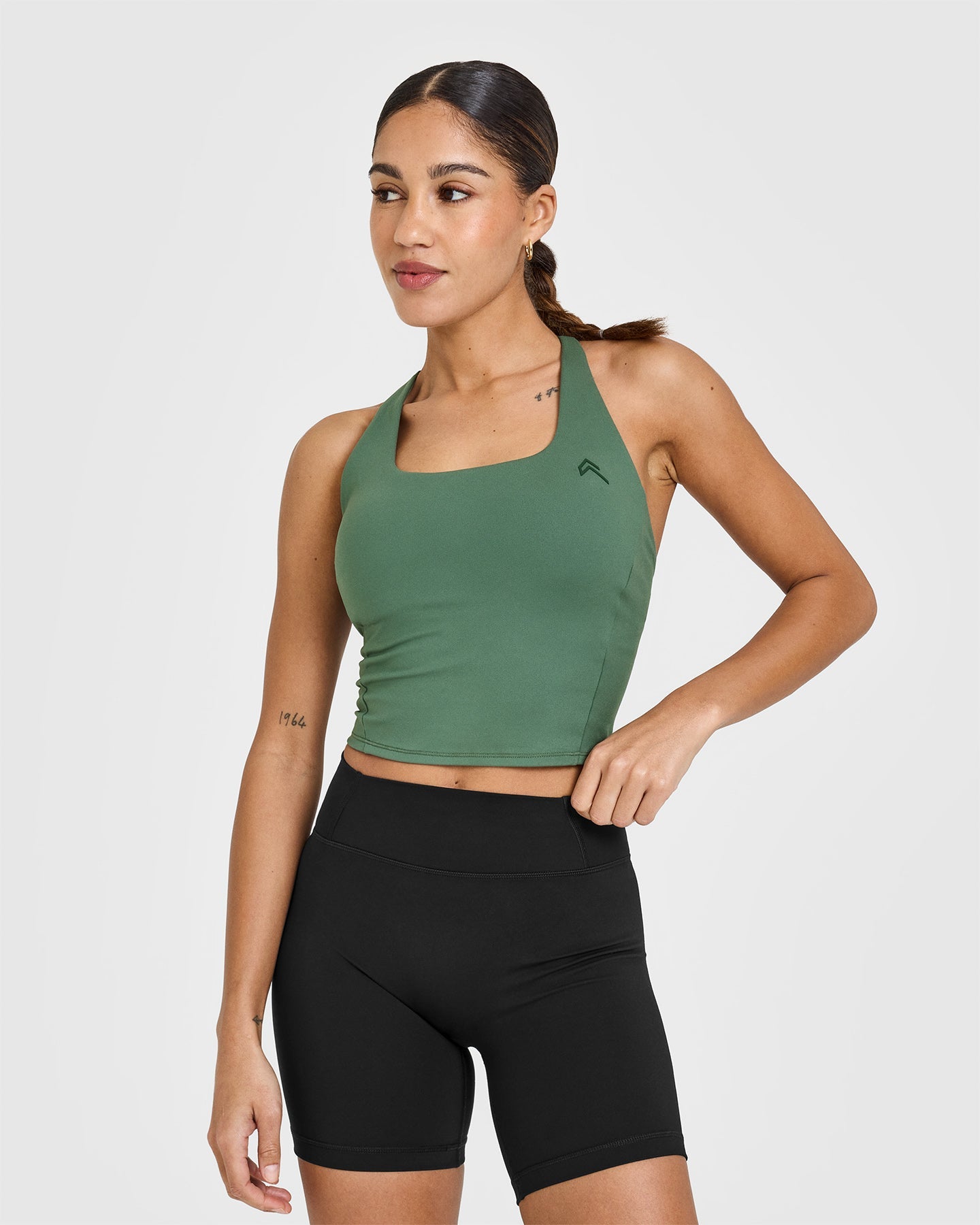 Timeless Square Neck Mid Vest for Women - Earth Green | Casual Summer Layering Piece for Outfits, Beach Cover-Up, and Boho Style
