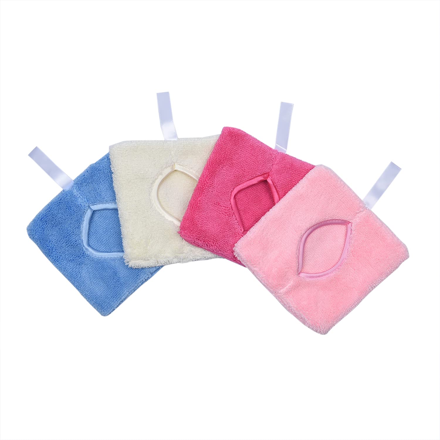 Shop LC Set of 4 Multi-Color Polyester Cleaning Towels - Quick Drying, Ultra Soft & Absorbent - Perfect for Kitchen, Bathroom, Car & Household Cleaning