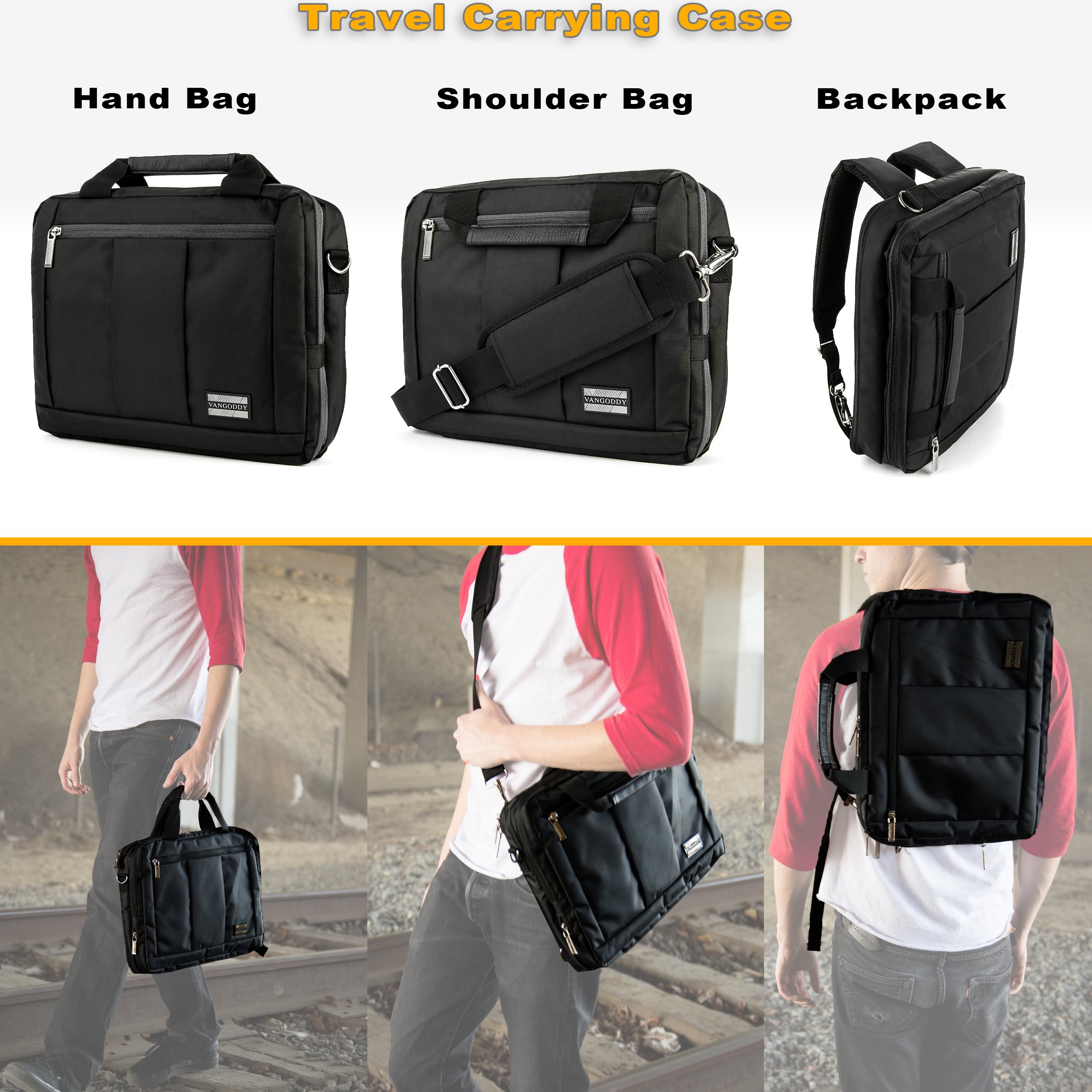Vangoddy Memphis Padded Hybrid Bag for Asus 8.9-10.1 Inch Tablets, Laptops & 2-in-1 PCs - Perfect for Work, Travel & School