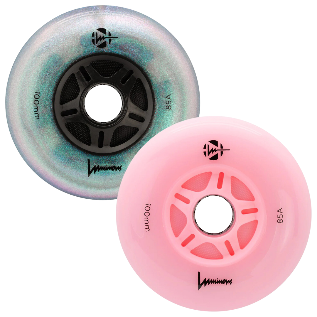 Luminous LED Inline Wheels 100mm 85A - High-Performance Light-Up Skate Wheels for Night Skating, Rollerblading & Outdoor Activities