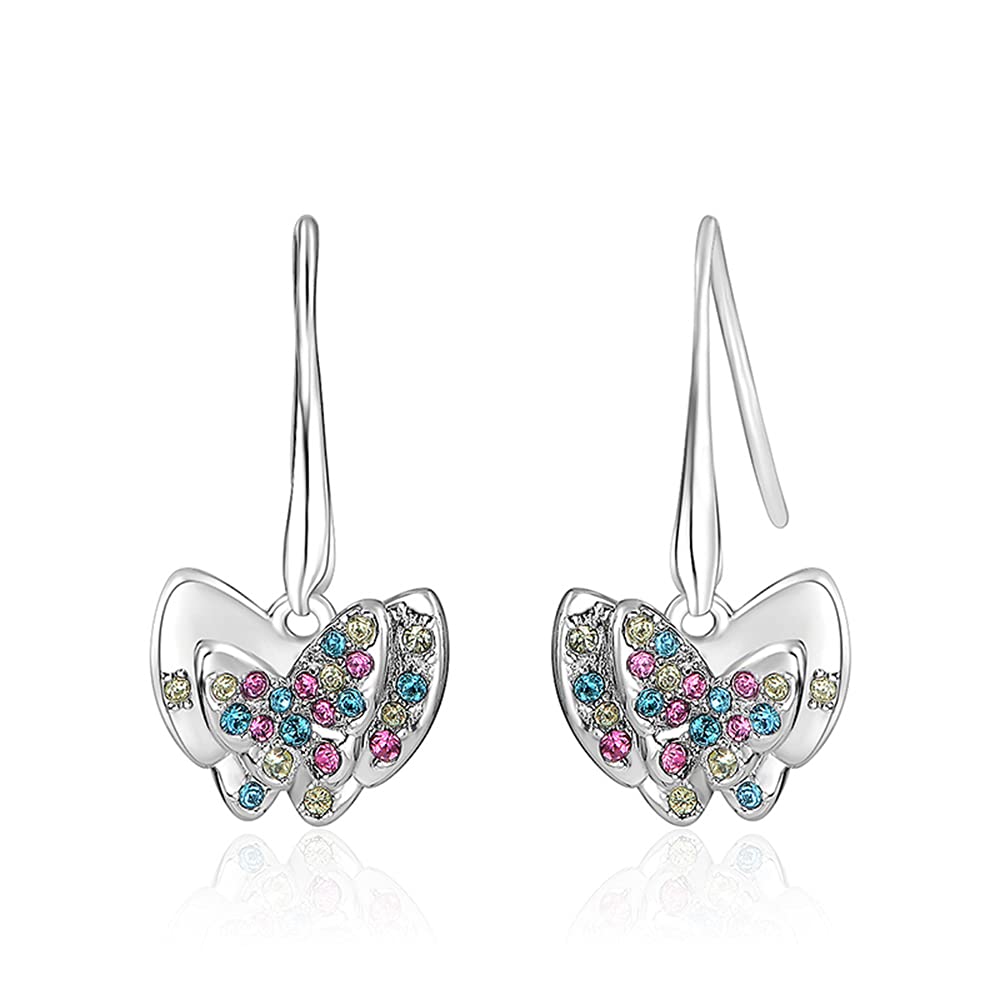 JXSJEW 925 Sterling Silver Stud Earrings for Women - Elegant Dangle Drop Earrings for Wedding, Anniversary, Valentine's Day Gift | Perfect for Date Night, Office Wear & Special Occasions