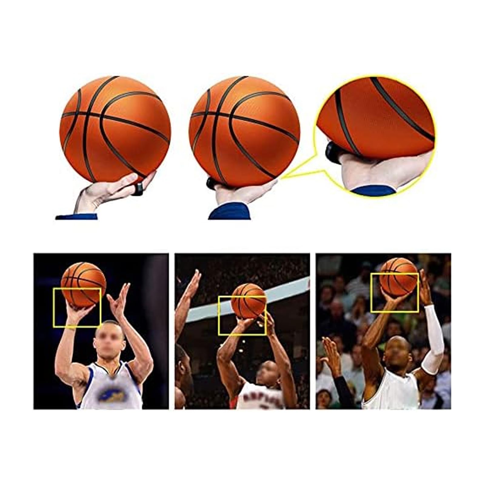 Haploon 5.3 Inch Basketball Shooting Trainer - Basketball Training Equipment for Youth & Adults | Improve Shooting Accuracy & Form | Perfect for Home, Gym & Court Practice