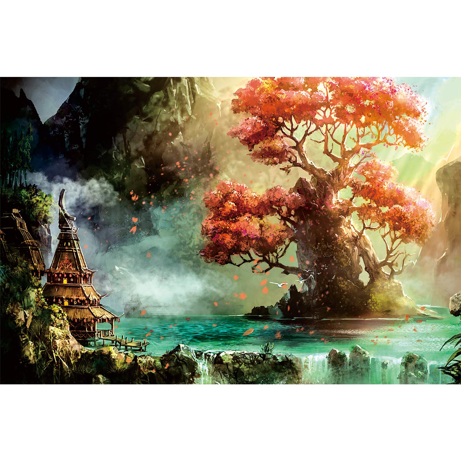 1000 Piece Jigsaw Puzzle - Peach Blossom Tree in Wonderland, Adult Puzzle for Relaxation & Stress Relief, Perfect Graduation/Birthday Gift & Home Decor - Great for Family Game Nights & Mindfulness Activities