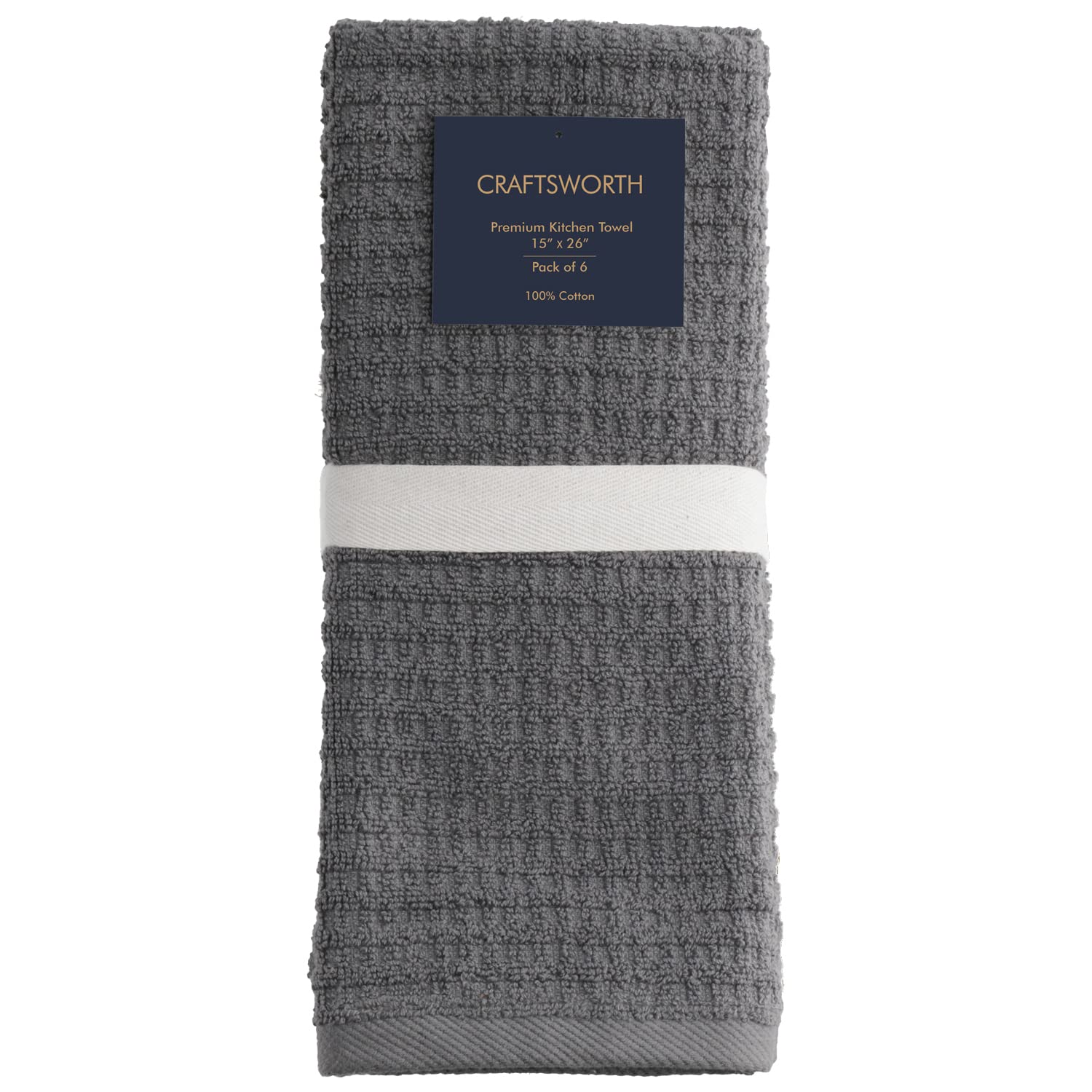 **Premium 15x26 Inch Kitchen Towels - 6 Pack, 400 GSM, 100% Ring Spun Cotton - Ultra Soft & Absorbent Dish Towels, Tea Towels & Bar Towels - Perfect for Cooking, Cleaning & Hosting**