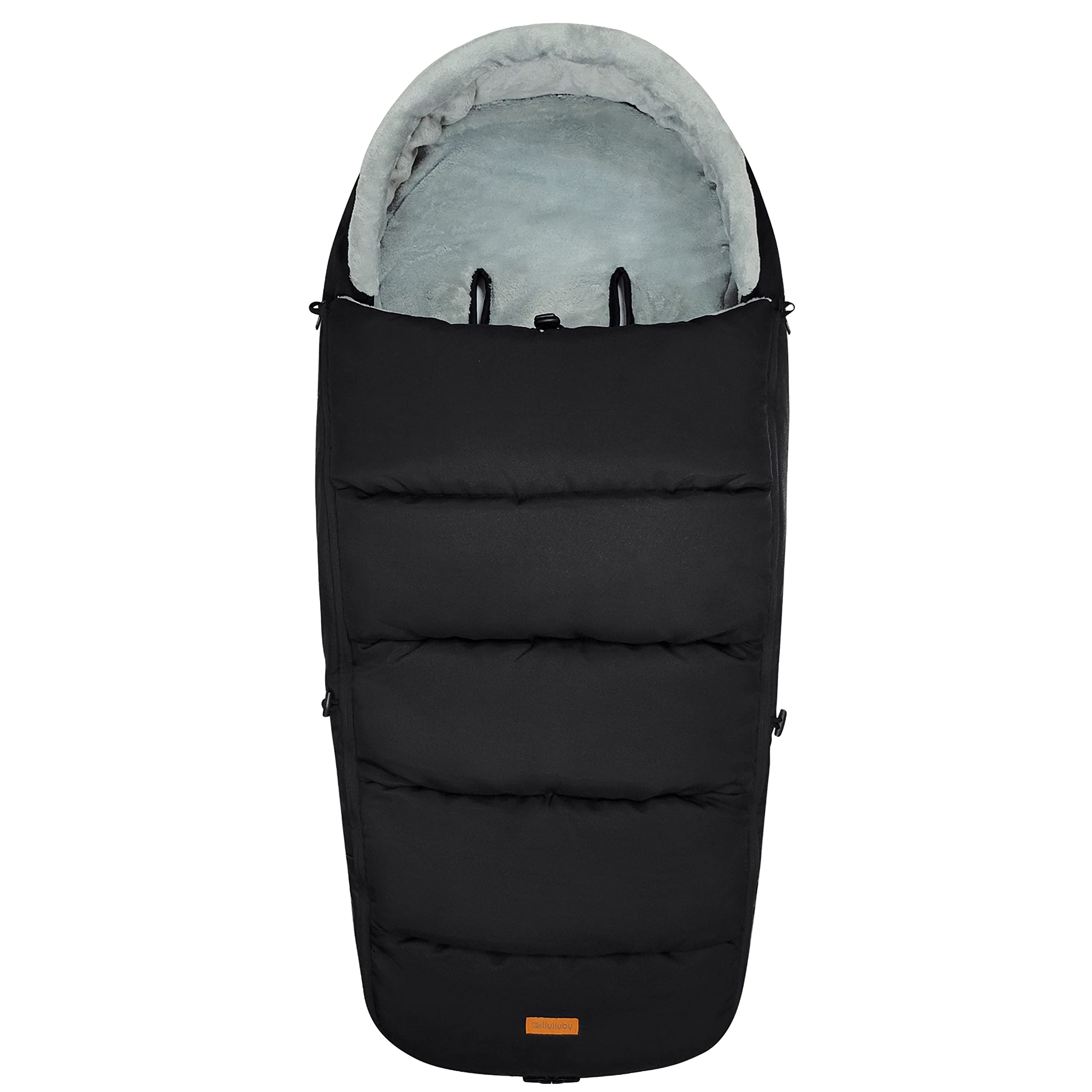 Universal Baby Stroller Footmuff - Warm Winter Bunting Bag for Infants & Toddlers (6M-4T) | Cozy Cold Weather Sleeping Sack for UppaBaby, Nuna, BOB, Graco Strollers | Perfect for Outdoor Walks, Jogging & Winter Travel (Black)