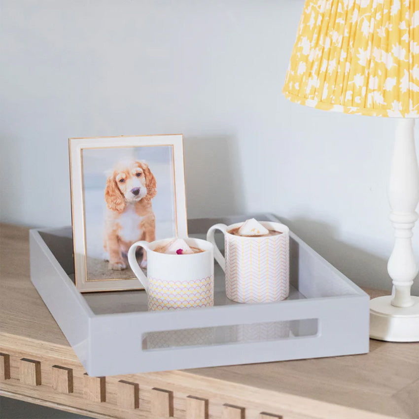 Addison Ross Lacquered Serving Tray - Elegant Wooden Tray for Breakfast in Bed, Coffee Table Decor, or Hostess Gift - Home Decor & Kitchen Serving Accessory