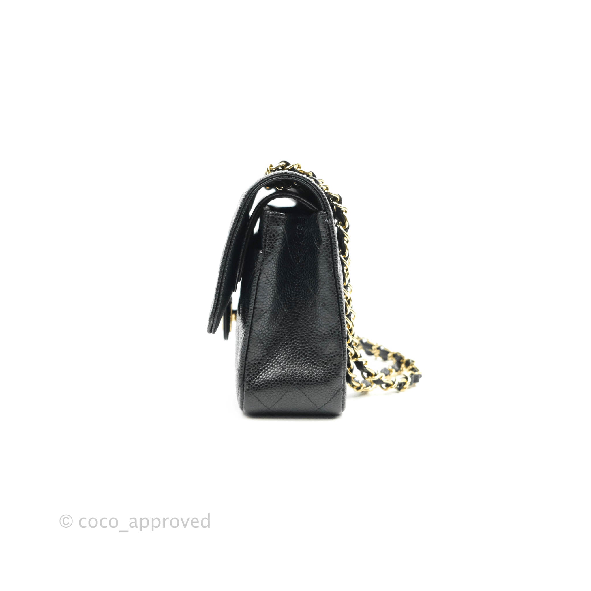 Chanel Classic Medium Double Flap Bag - Black Caviar Leather with Gold Hardware | Luxury Handbag for Women, Perfect for Work, Evening & Special Occasions