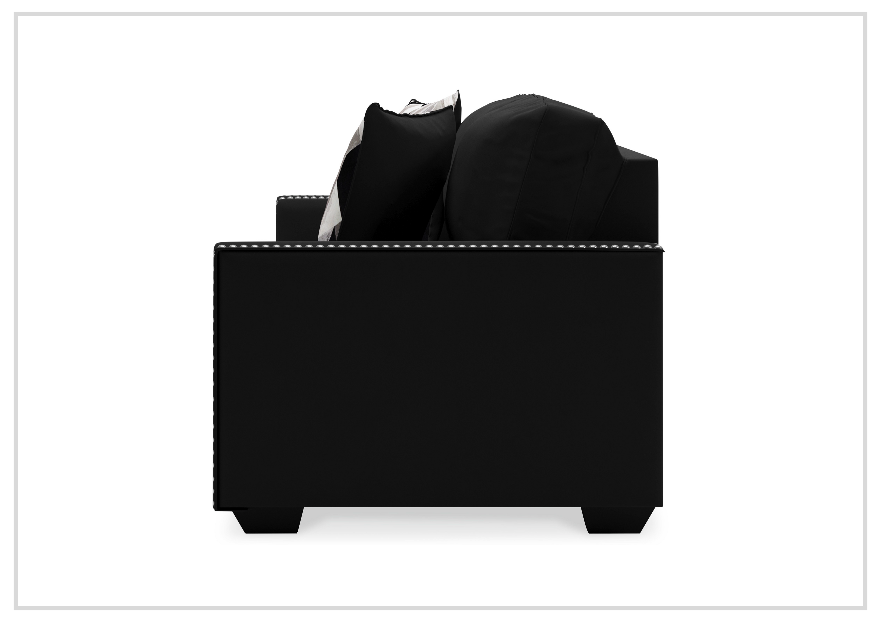 Gio Italia Glenton 2-Seater Velvet Sofa in Black - Luxurious Modern Living Room Furniture for Small Spaces & Apartments