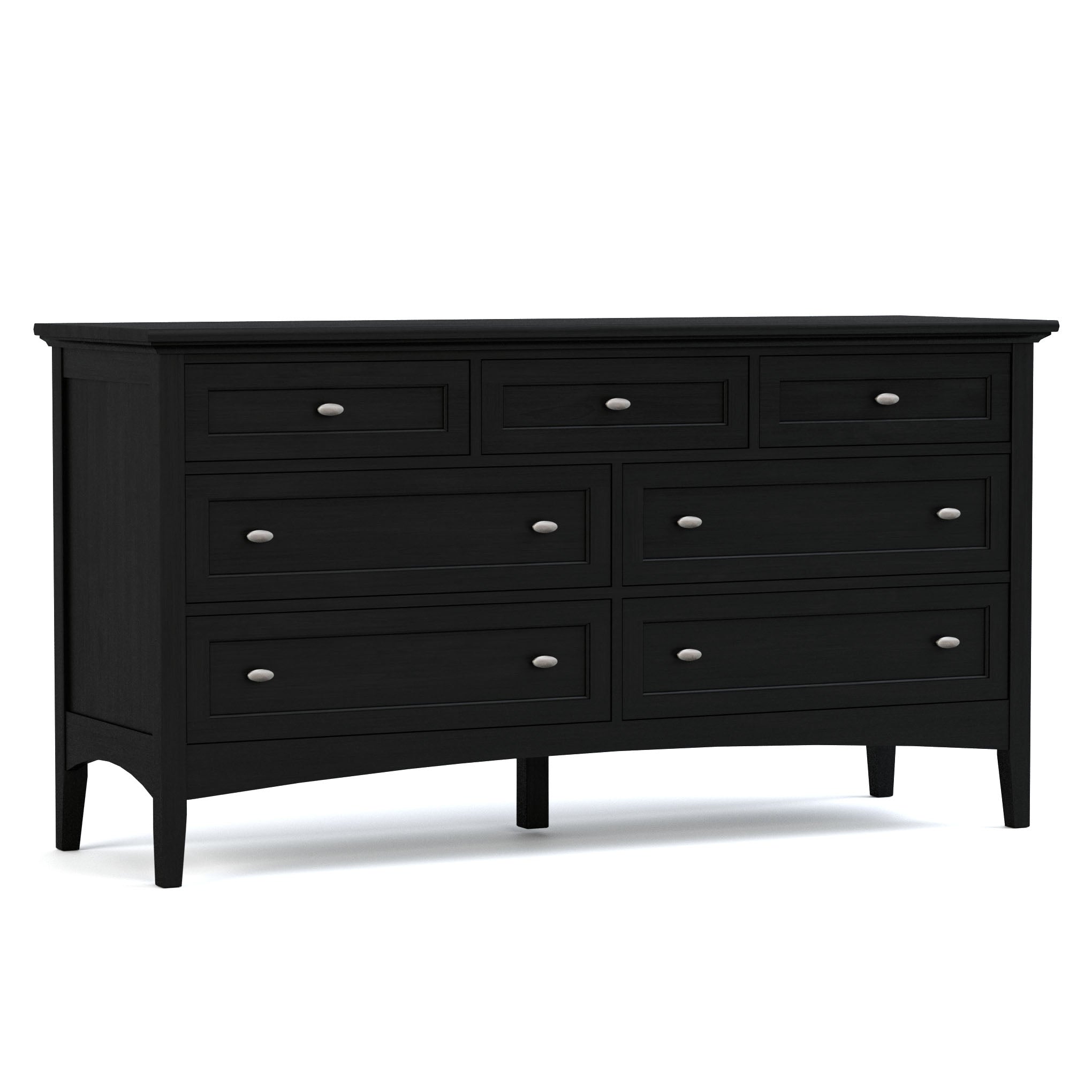 Revere Seven Drawer Dresser - Solid Wood Bedroom Chest of Drawers for Storage & Organization | Perfect for Master Bedroom, Guest Room & Dorm Decor