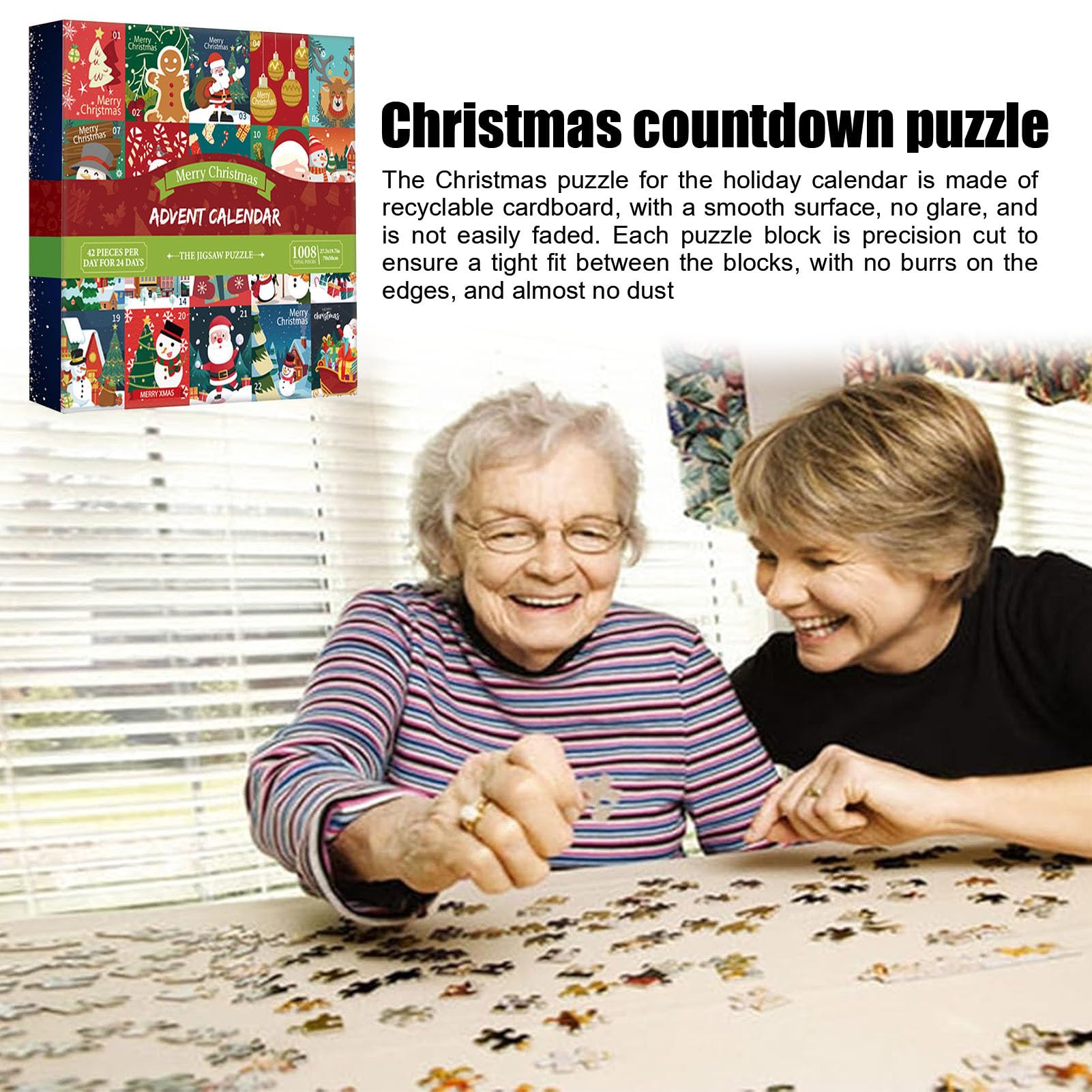 2023 Christmas Advent Calendar Puzzle - 24 Days Holiday Countdown with Fun Puzzles for Adults & Kids | Perfect Christmas Gift & Family Activity for Holiday Season