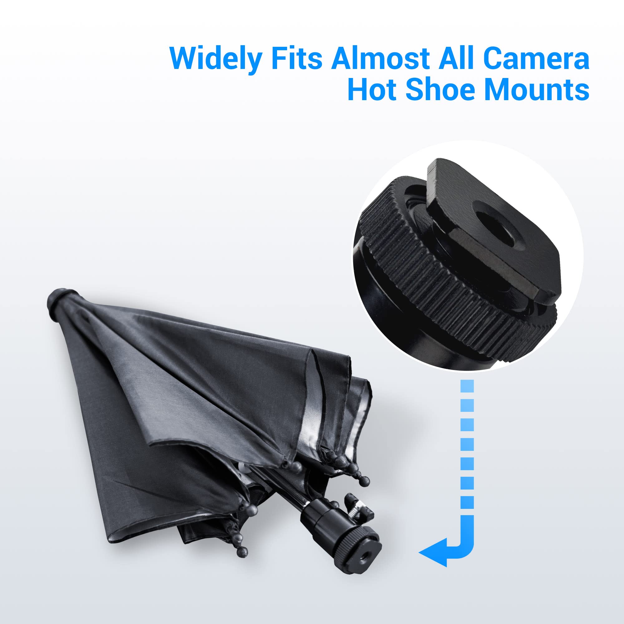 Waterproof DSLR Mirrorless Camera Rain Cover & Hot Shoe Umbrella - Clear Protective Sleeve for Outdoor Photography in Rainy Weather