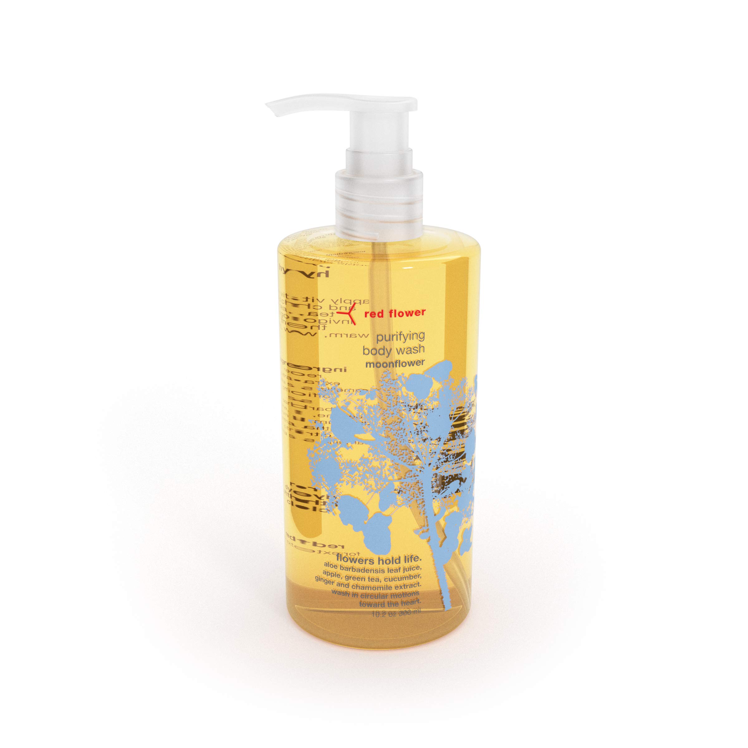 Red Flower Moonflower Purifying Body Wash - Natural Botanical Cleanser for Soft & Hydrated Skin | Perfect for Daily Shower & Spa Relaxation