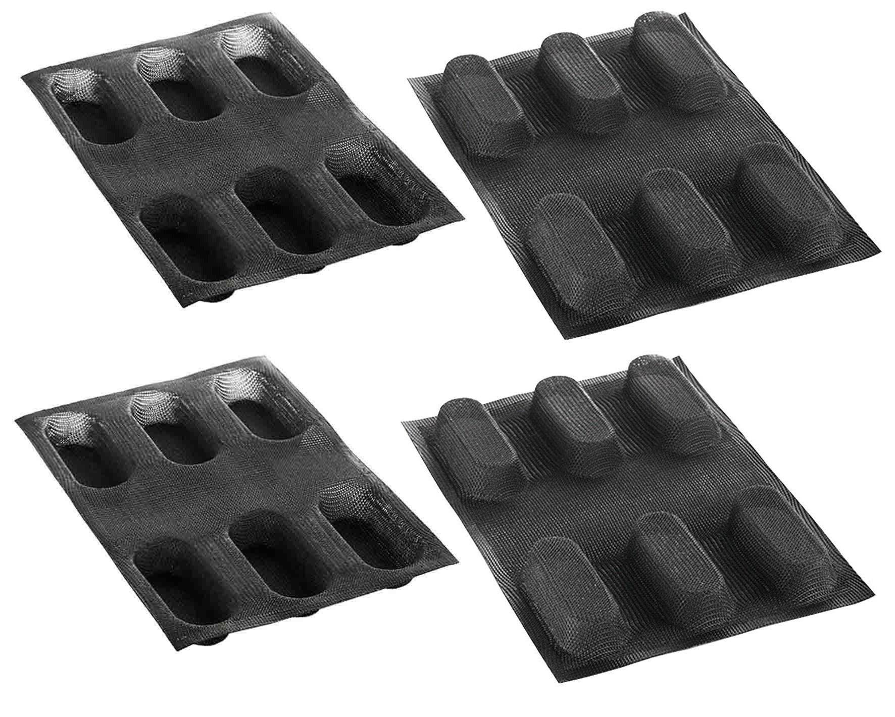 Nonstick Plumcake Baking & Freezing Pan Set - 6 Cavities, Set of 4 | Premium Bakeware for Muffins, Cupcakes & Desserts | Perfect for Home Baking, Party Treats & Meal Prep