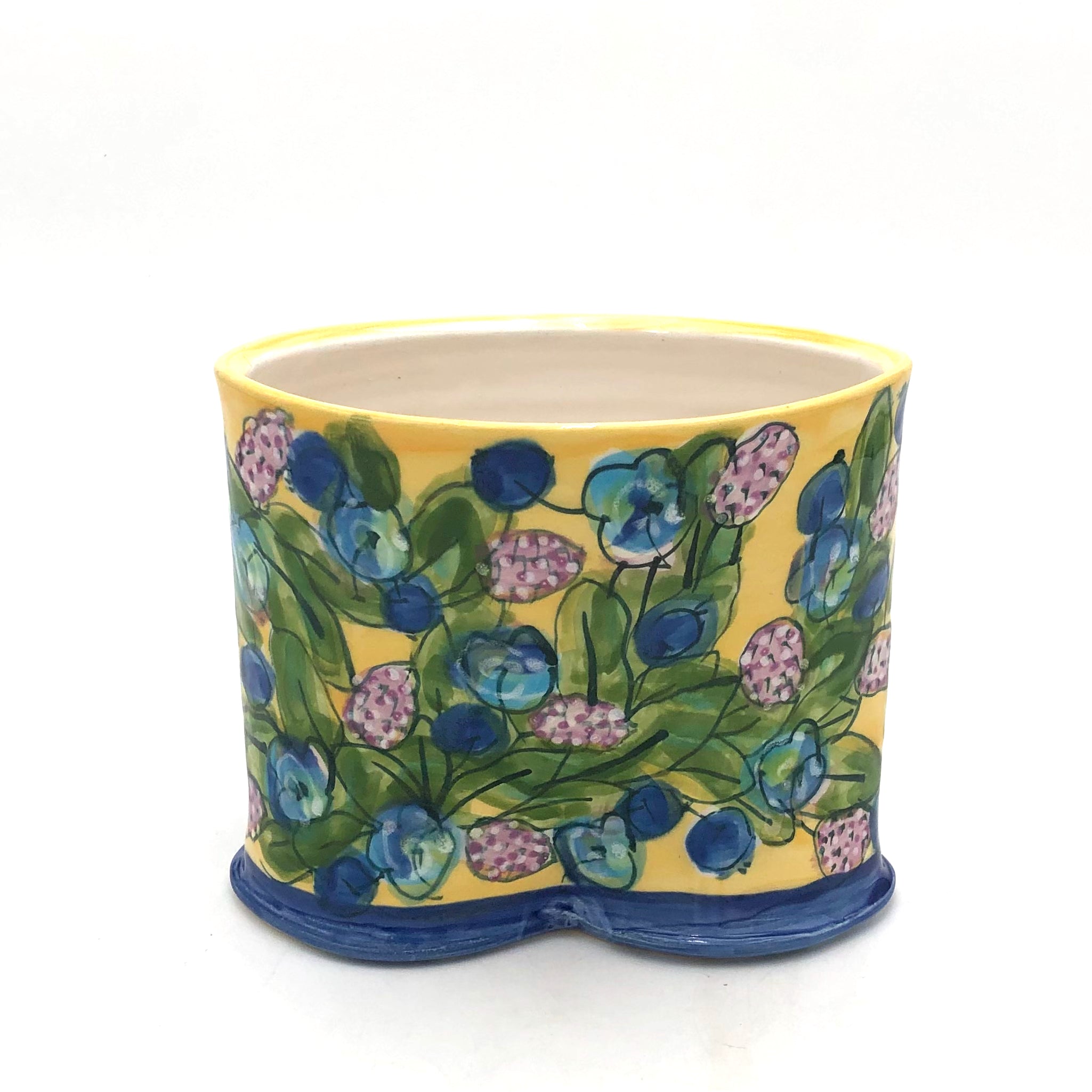 Susan & Peter Stark Yellow Ceramic Vase - Handmade Decorative Flower Vase for Home, Office & Wedding Decor