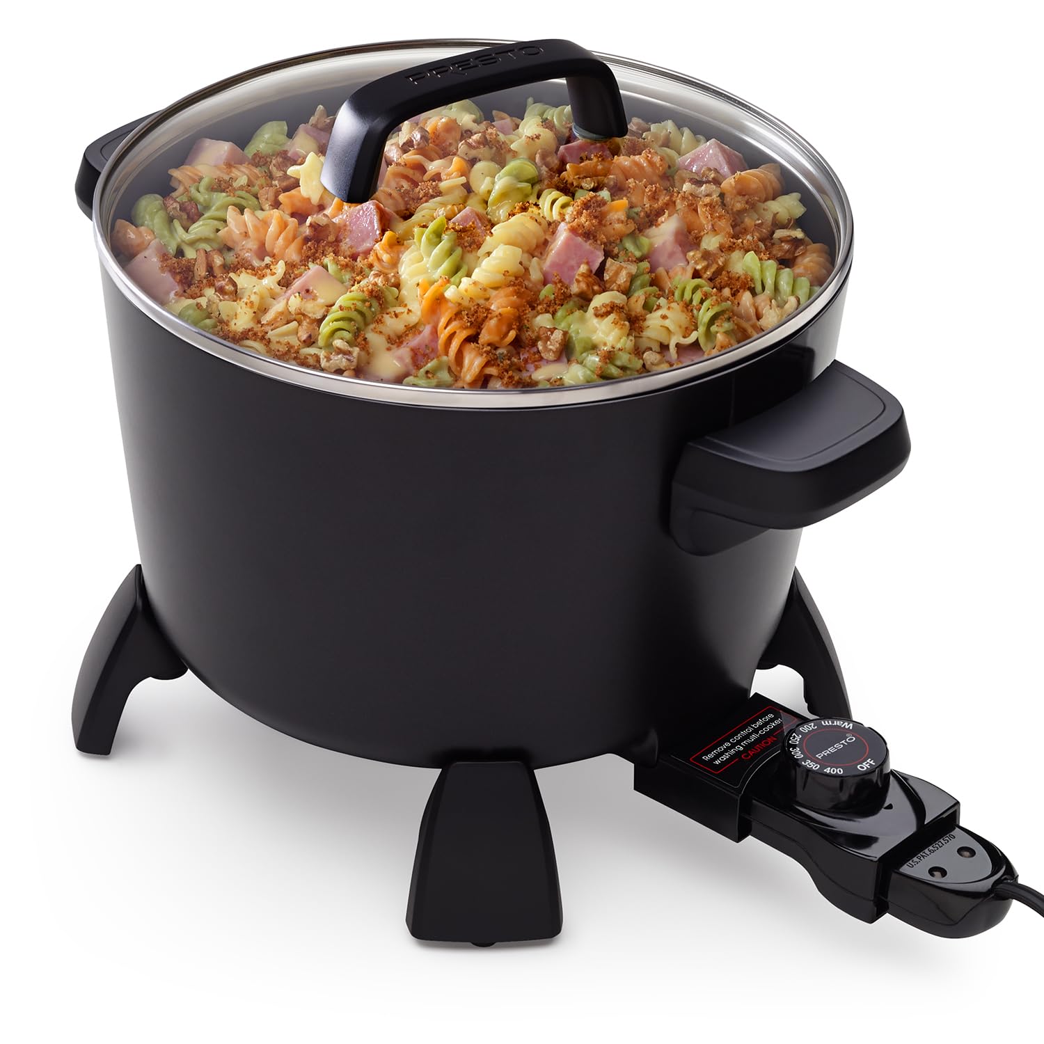 Presto 8-Quart Stainless Steel Multi-Cooker - Electric Deep Fryer, Steamer & Stock Pot for Home Kitchen - Perfect for Frying Chicken, Steaming Seafood & Cooking Large Batches of Soup or Pasta