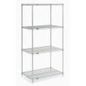 Nexel Poly-Z-Brite 5 Tier Wire Shelving Starter Unit - 24