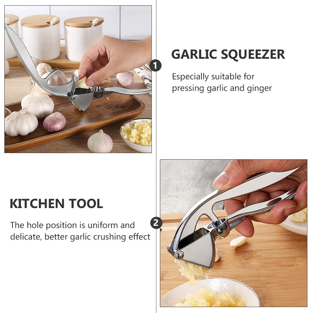 Premium Stainless Steel Garlic Press & Ginger Crusher - Heavy Duty Kitchen Tool for Mincing Garlic, Ginger & More - Perfect for Cooking, Baking & Meal Prep