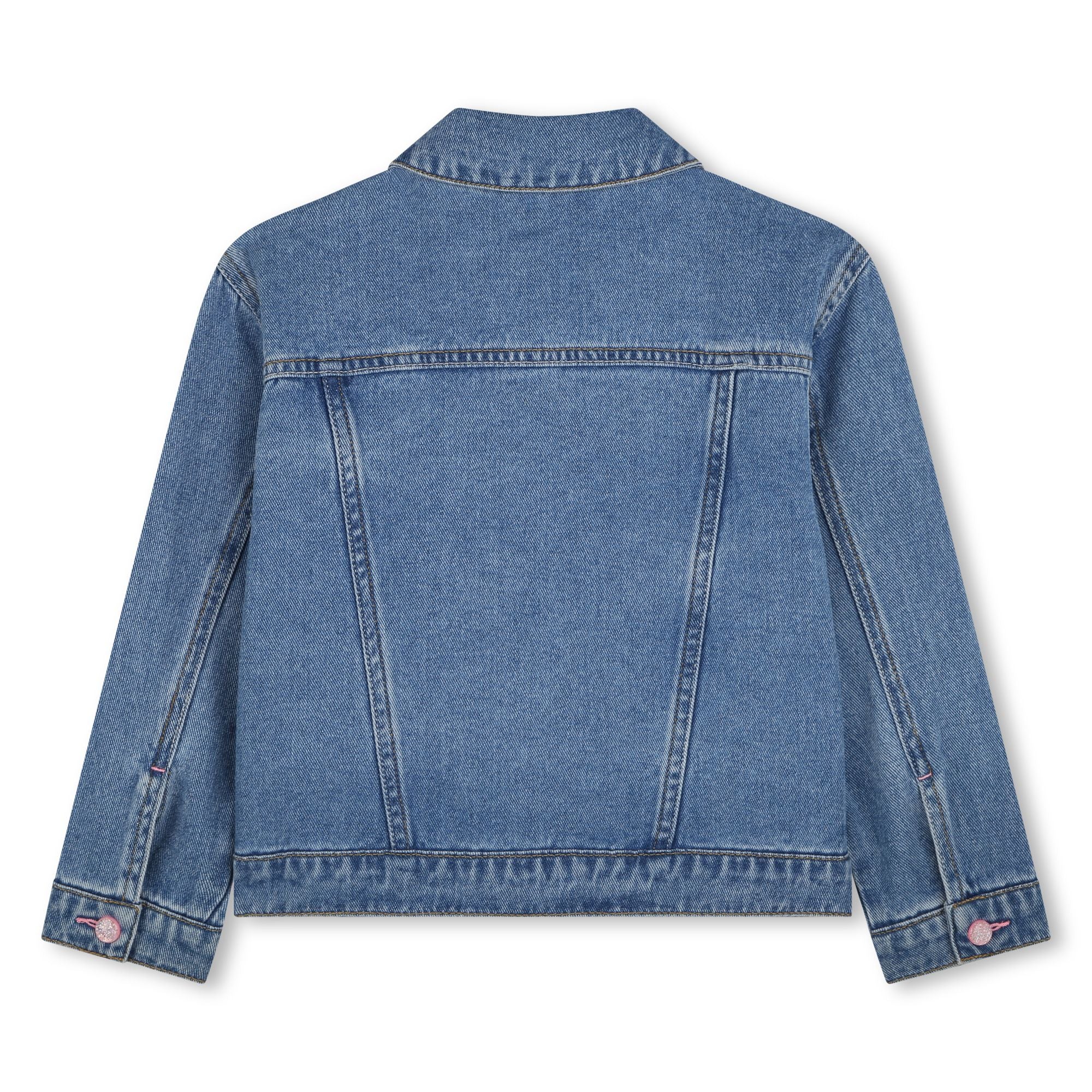 Billieblush Women's Denim Jacket - Double Stone Wash & Brush Finish for Casual Outfits & Streetwear Fashion