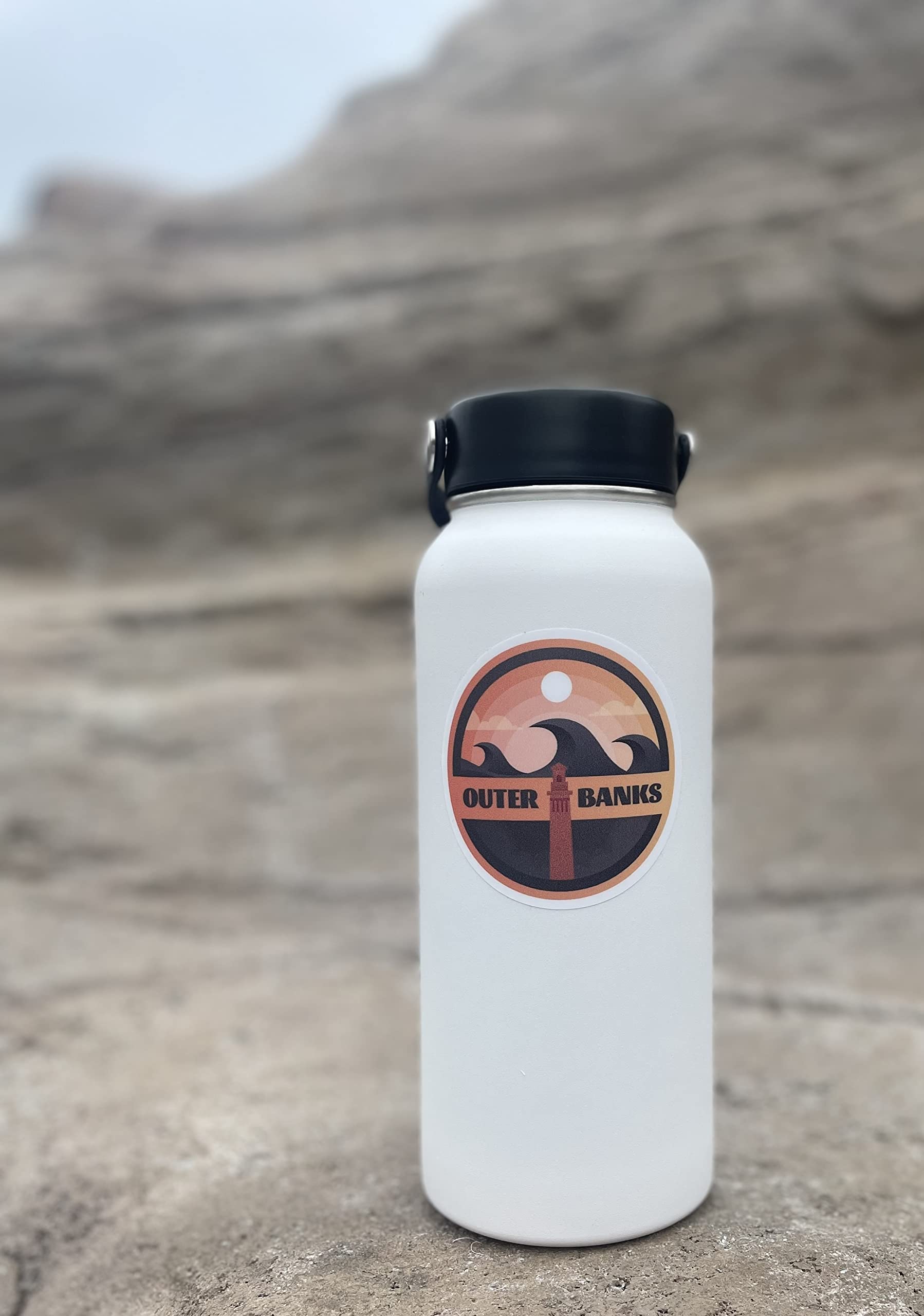 Outer Banks 3 Inch Waterproof Vinyl Decal - Durable Sticker for Car, Water Bottle, Laptop, iPad, Window, Cooler, Luggage, Bumper, Toolbox & Locker - Perfect for Travel, School, Office & Outdoor Adventures