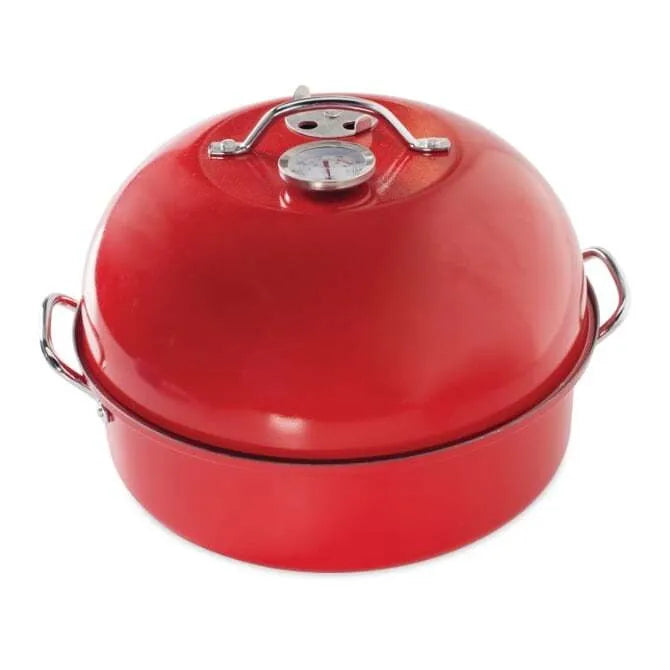 Premium Red Kettle Smoker - Outdoor BBQ Grill & Smoker for Backyard Cooking, Camping, and Tailgating