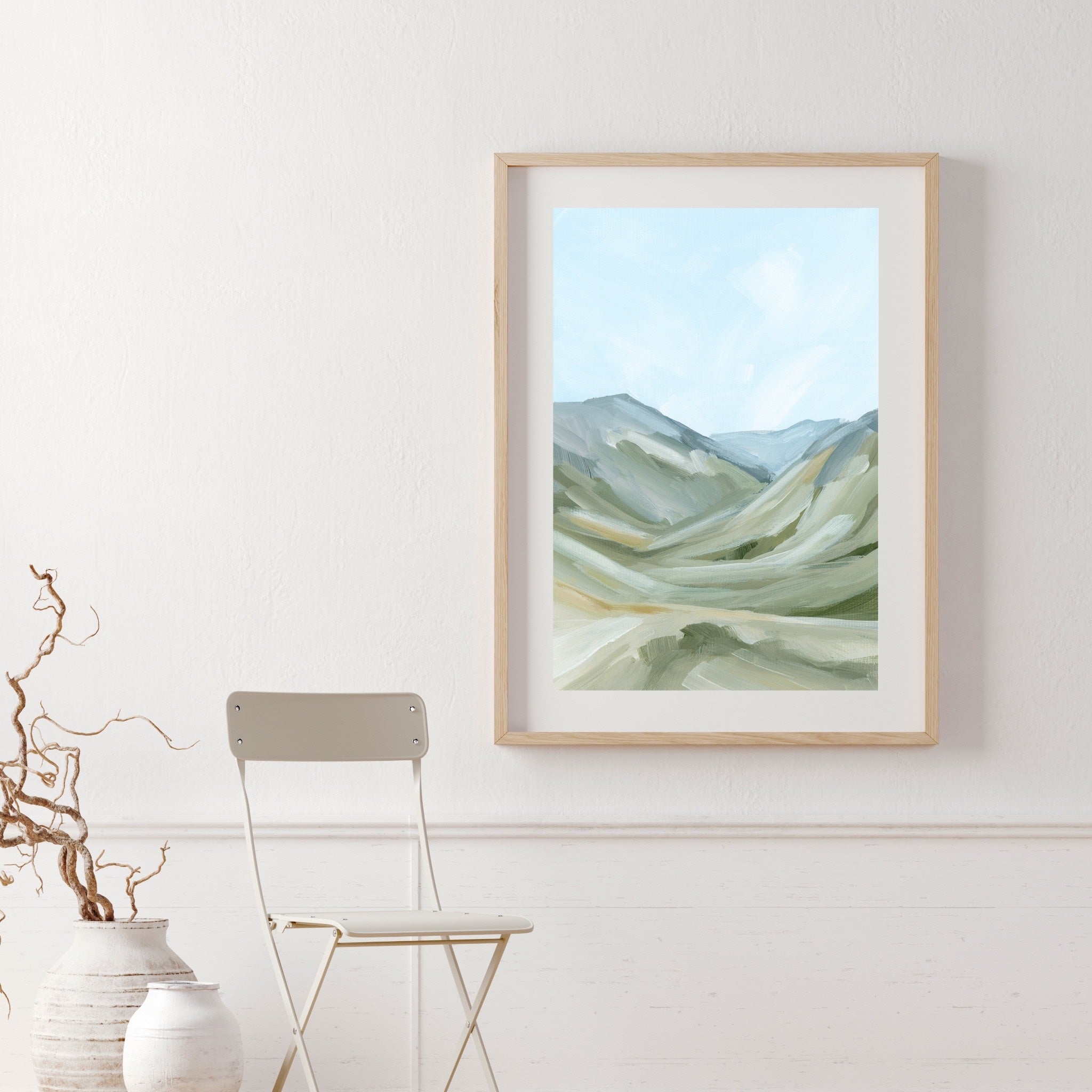Foothills Landscape Art Print - Stunning Mountain Scenery Wall Decor for Living Room, Bedroom & Office - Perfect Gift for Nature Lovers