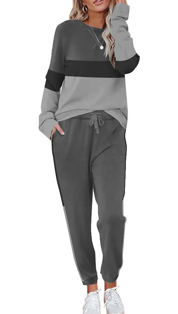 ETCYY Women's 2-Piece Lounge Set - Soft Sweatsuit with Long Pants for Yoga, Workout & Casual Wear | Comfortable Athletic Tracksuit for Home, Gym & Travel