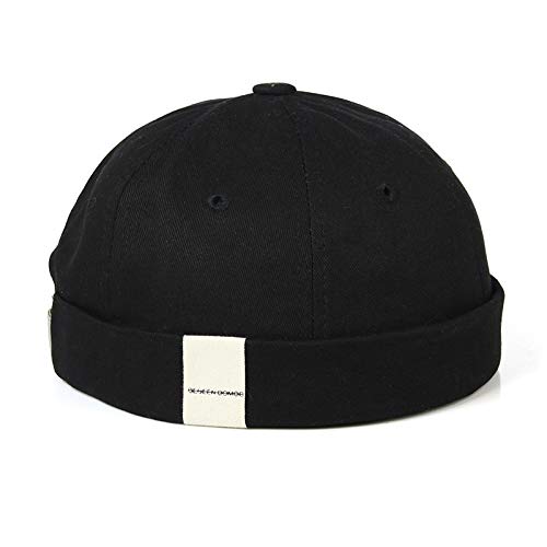 Men's Docker Cap Beanie - Adjustable Sailor Worker Hat with Rolled Cuff & Brimless Retro Design - Perfect for Winter, Outdoor Work, and Casual Streetwear