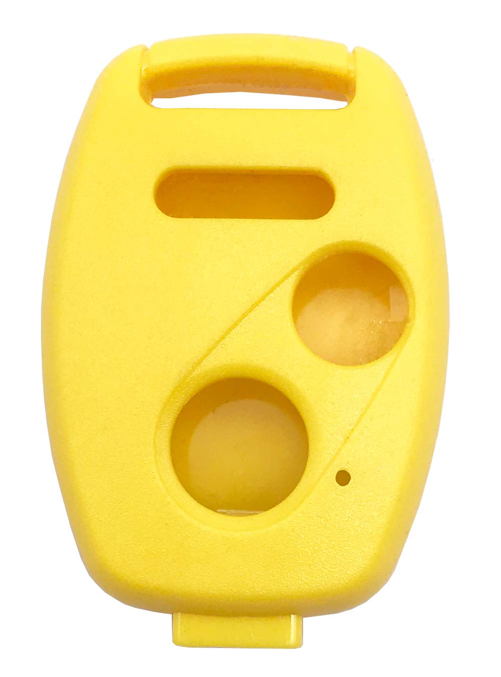 Honda Key Fob Replacement Cover Case (2003-2015 Models) - Compatible with Accord, Civic, Pilot, CR-V, Ridgeline & Odyssey - Durable Shell Accessories (2+1 Pack, Yellow) - Perfect for Key Protection & Easy Identification in Low Light