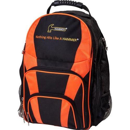 **Tournament Bowling Backpack - Hammer Black/Orange Bowling Bag for Pros | Perfect for League Play & Travel**
