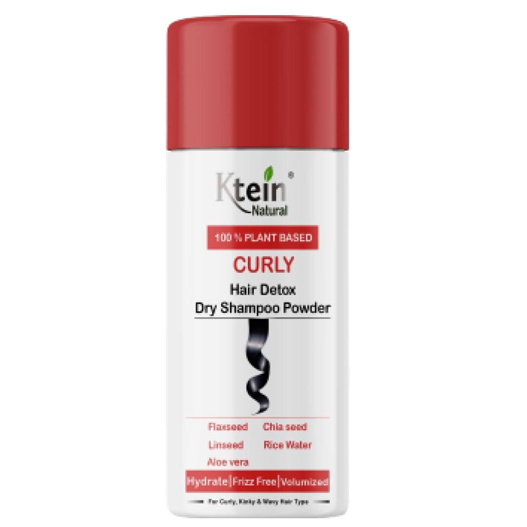 Ktein Natural 100% Plant-Based Hair Detox Dry Shampoo Powder for Curly Hair - Vegan & Chemical-Free (25g) | Perfect for Travel, Gym & Oily Hair Refresh
