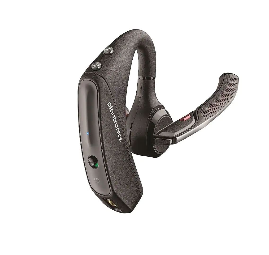 Plantronics Poly Voyager 5200 UC Bluetooth Headset with EagleEye Mini Webcam Bundle (217912-99) - Noise Cancelling Wireless Headset for Office, Remote Work & Video Conferencing