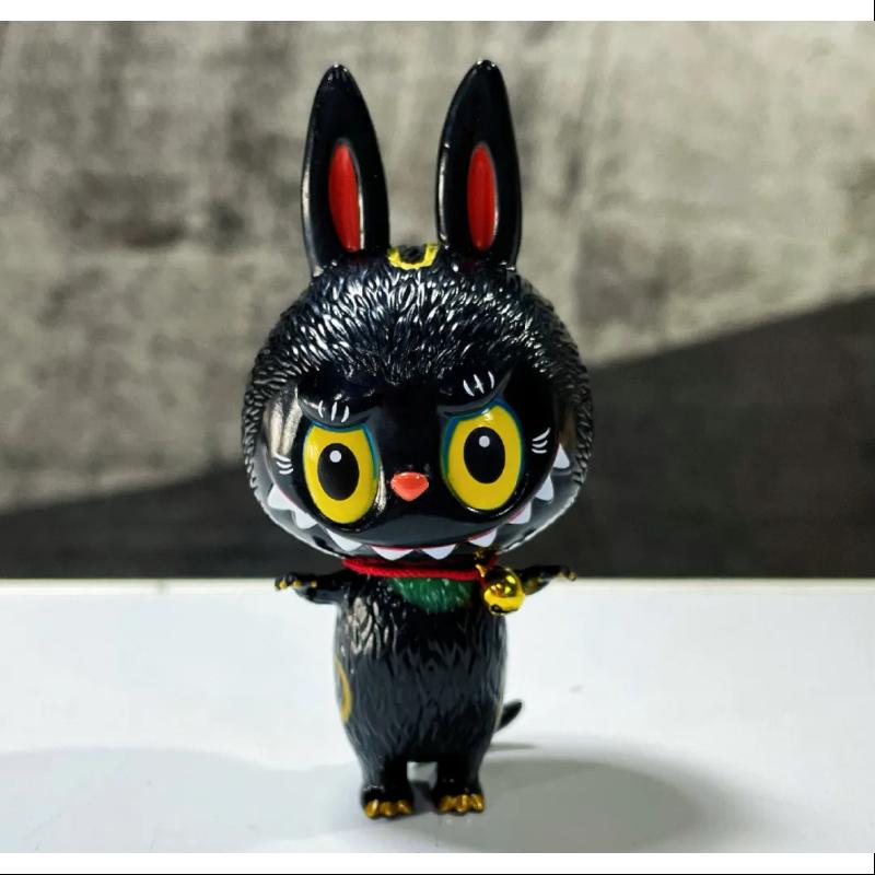 Labubu The Monsters Zimomo Series 4 Maneki Black Ver. Collectible Vinyl Figure - Perfect for Anime Fans, Home Decor & Gift Giving