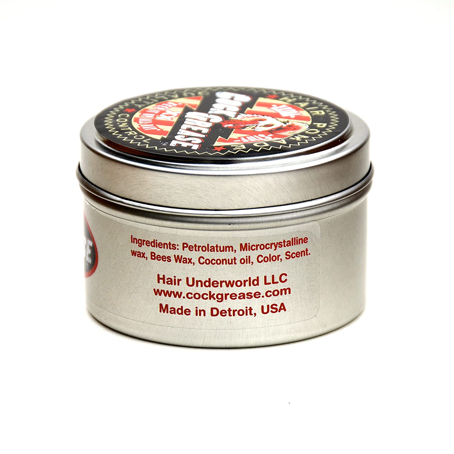 COCK GREASE Hair Pomade - XXTRA Stiff Hold, All-Day Long-Lasting Style with Light Shine - 3.8 oz/108g - Perfect for Men's Grooming, Styling, and Professional Looks