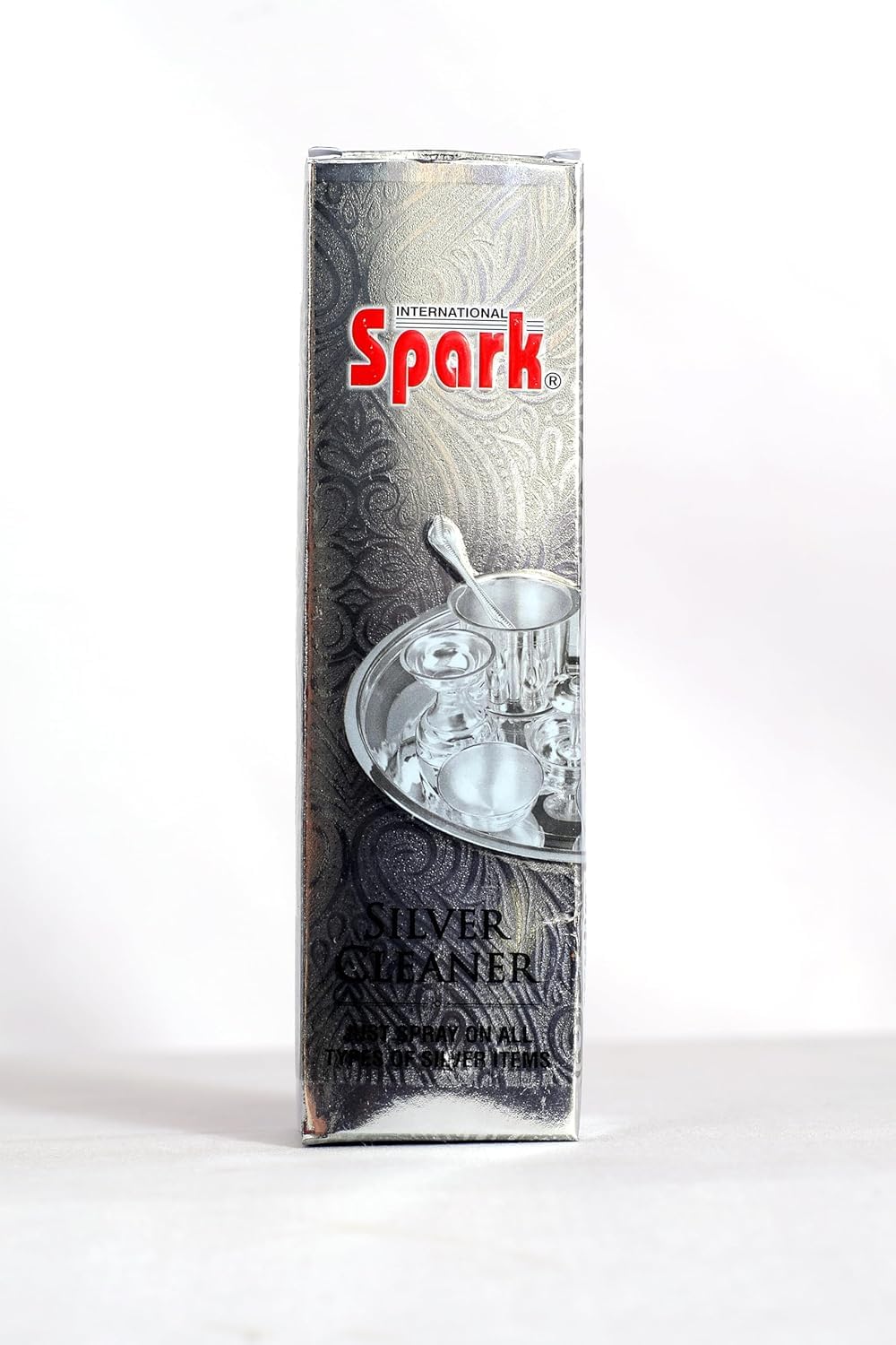 Spark International Silver Polish Cleaner - Liquid Spray for Household Utensils & Jewelry (Pack of 1) - Perfect for Cleaning Tarnished Silverware, Cutlery, and Decorative Items